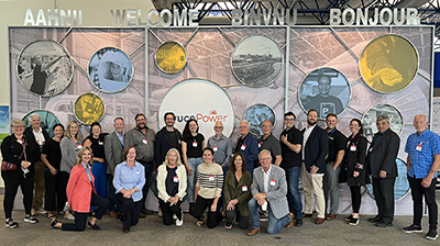 The Canadian Association of Nuclear Host Communities (CANHC) tour group at the Bruce Power Visitor's Centre on September 6, 2024.