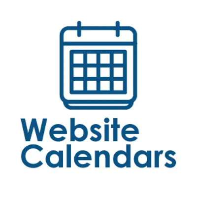 Calendar icon with text: Website Calendars.