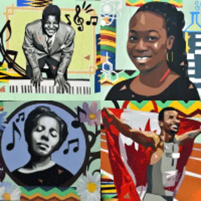 Afrocentric murals by Phillip Saunders