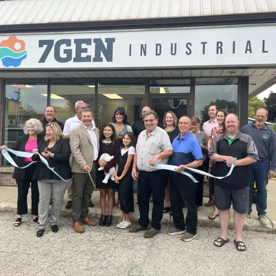 Ribbon cutting celebrations at 7Gen Industrial.