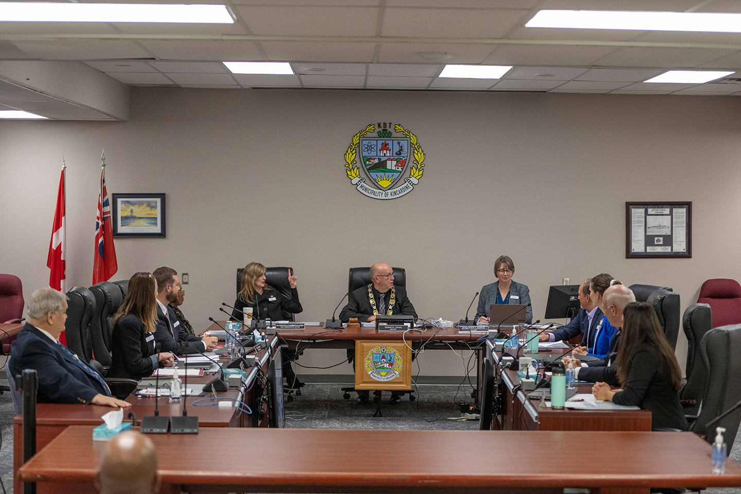 The Municipality of Kincardine 2022-2026 Council in chambers.