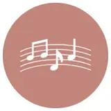 Music icon representing affording performances.